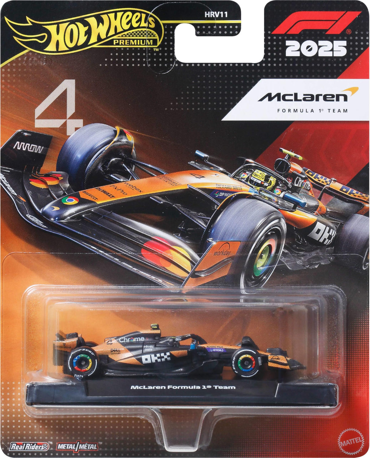 Hot Wheels 1:64 Scale Premium Die-Cast Formula 1 Collectible Toy Race Car with Real Riders Tires & Metal/Metal Body & Chassis - image 1