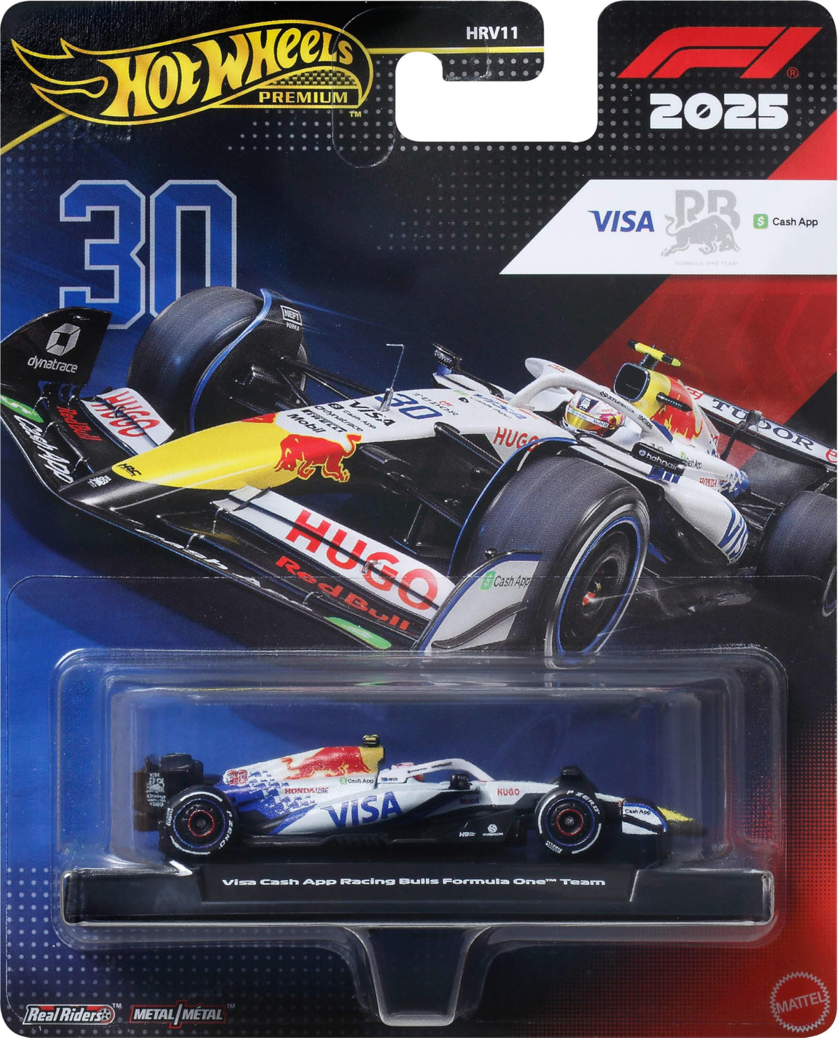 Hot Wheels 1:64 Scale Premium Die-Cast Formula 1 Collectible Toy Race Car with Real Riders Tires & Metal/Metal Body & Chassis - image 3