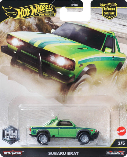 Hot Wheels Premium Car Culture Collectible Toy Car, 1:64 Scale Die-Cast Subaru B.R.A.T., Off Road Vehicle with Real Riders Tires - image 16