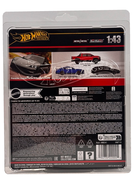 Hot Wheels Premium Porsche Taycan Turbo S Cross Turismo 1:43 Scale Real Riders HWT10