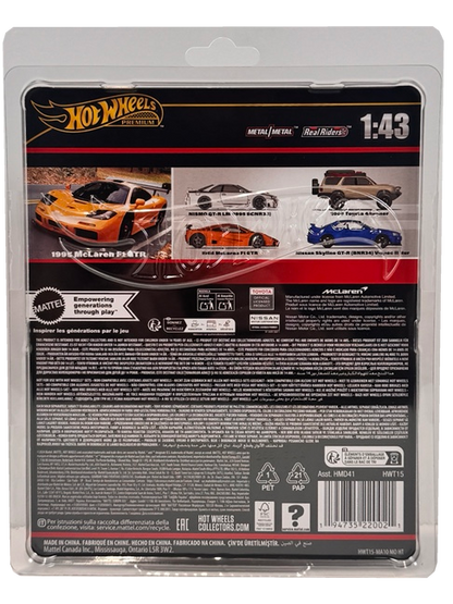 2024 Hot Wheels Premium 1:43 Real Riders 1995 McLaren F1 Gtr, Orange, HWT15