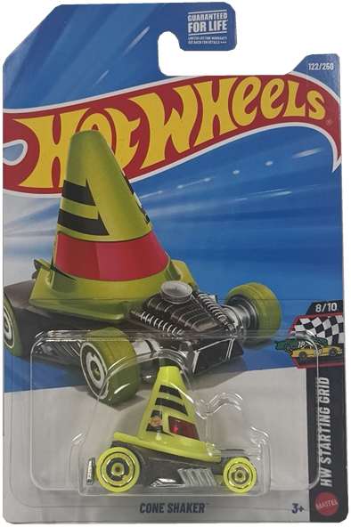 Hot Wheels Cone Shaker Treasure Hunt - HW Starting Grid 8/10 - Neon Green 122/250