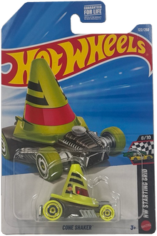 Hot Wheels Cone Shaker Treasure Hunt - HW Starting Grid 8/10 - Neon Green 122/250