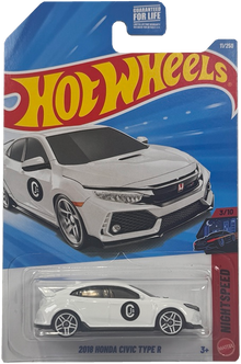 Hot Wheels 2018 Honda Civic Type R [White] Night Speed 3/10, 11/250