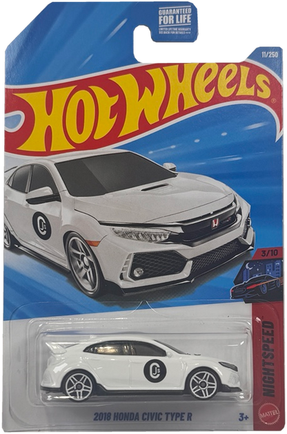 Hot Wheels 2018 Honda Civic Type R [White] Night Speed 3/10, 11/250