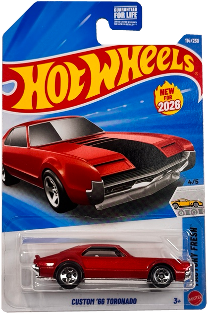 Hot Wheels Custom '66 Toronado [Red] Factory Fresh 4/5, 114/250