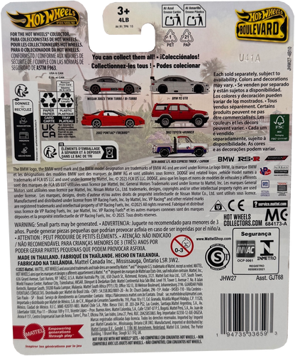Hot Wheels Premium Boulevard 1978 Dodge LI'L Red Truck #145 with Real Riders Tires & Metal/Metal Body & Chassis