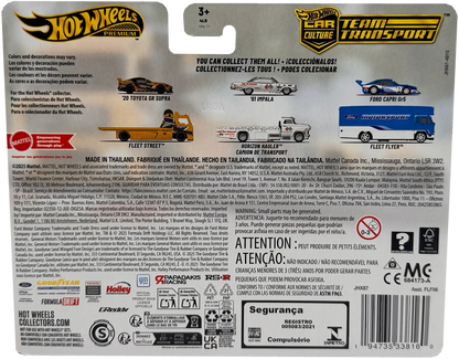 Hot Wheels Team Transport #86 '20 Toyota GR Supra & Fleet Street, Real Riders, Metal/Metal, 1:64 Scale