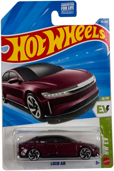 Hot Wheels Lucid Air [Wine Red], HW EV 6/10, 59/250