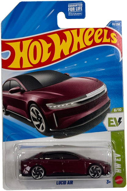 Hot Wheels Lucid Air [Wine Red], HW EV 6/10, 59/250
