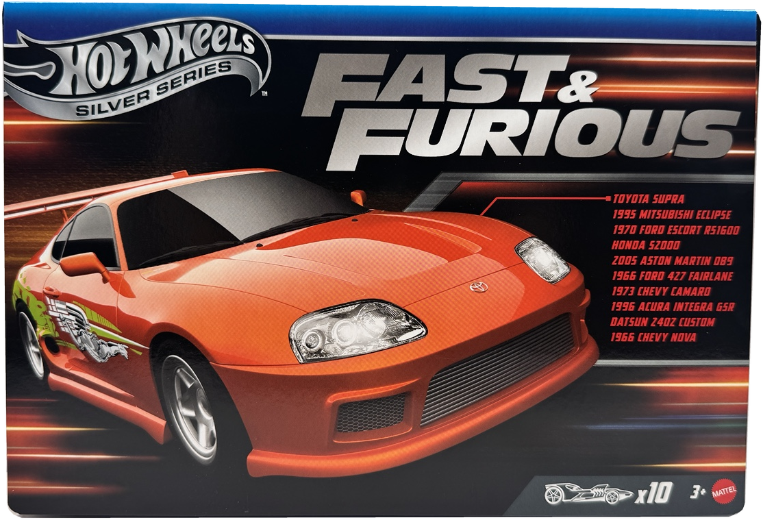 Hot Wheels Silver Series Fast & Furious Pack of 10 (2025), JCT92