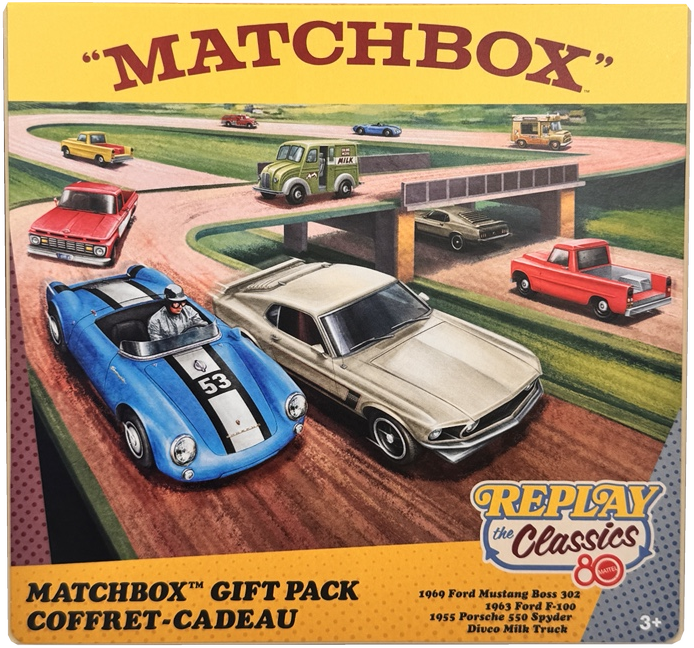Matchbox Mattel 80Th Anniversary 4-Pack Of Die-Cast 1:64 Scale Toy Cars & Trucks With Moving Parts