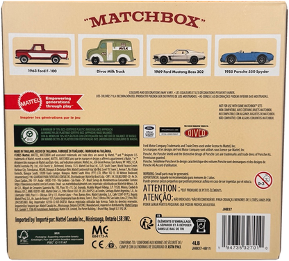 Matchbox Mattel 80Th Anniversary 4-Pack Of Die-Cast 1:64 Scale Toy Cars & Trucks With Moving Parts