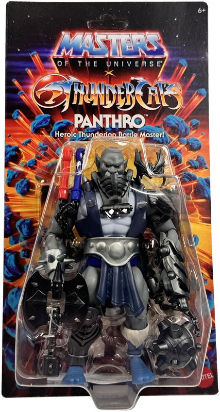 Masters of the Universe Origins & Thundercats Panthro Posable Action Figure, 1980s Crossover Toy, JMJ20