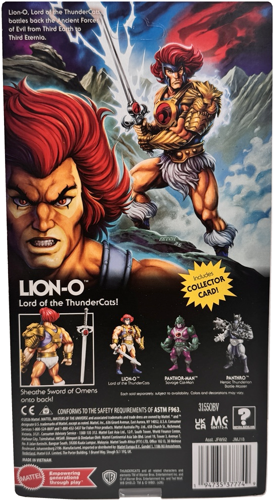 Masters of the Universe Origins & Thundercats Lion-O Action Figure, 1980s Crossover Toy, JMJ18