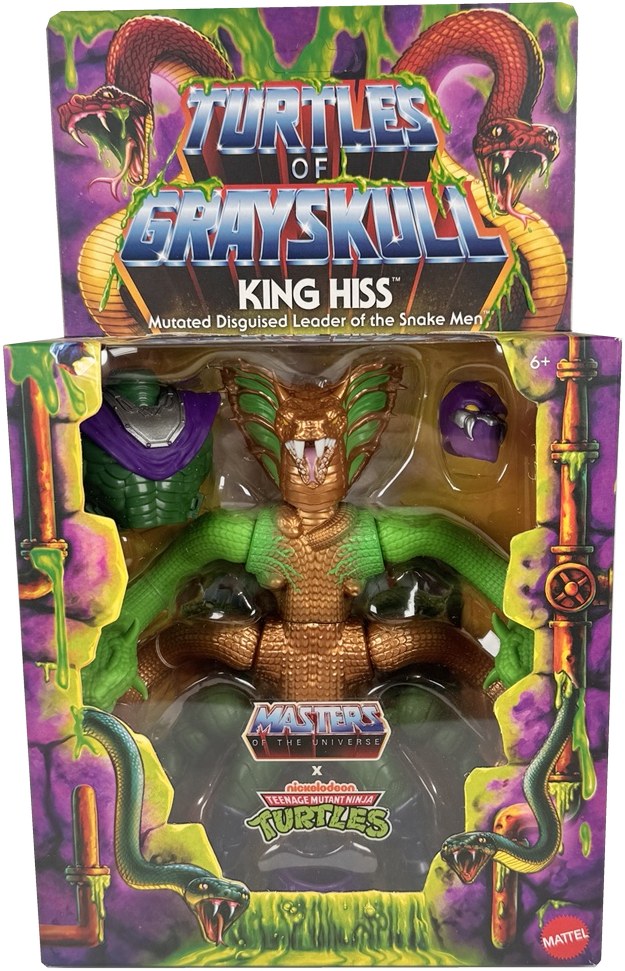 Masters Universe Origins Turtles of Grayskull Mutated King Hiss as Foot Soldier Deluxe Action Figure (HTH21-999F)