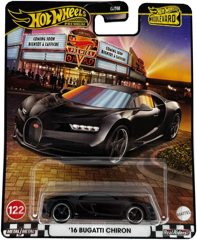 Hot Wheels Premium Boulevard ’16 Bugatti Chiron [Black] #122, JBL30