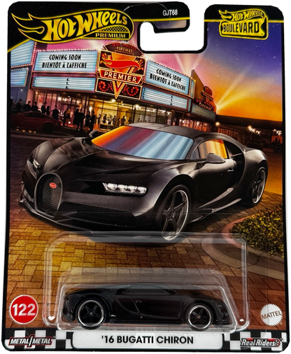 Hot Wheels Premium Boulevard ’16 Bugatti Chiron [Black] #122, JBL30