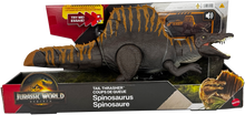 Jurassic World Rebirth Tail Thrasher Spinosaurus Dinosaur Action Figure with 2 Attack Moves, JGB57
