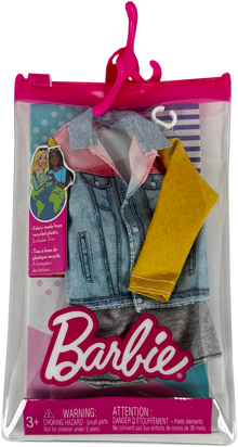 Barbie Fashions Pack: Ken Doll Clothes, Denim Jacket, Shorts, Watch, 3 & Up