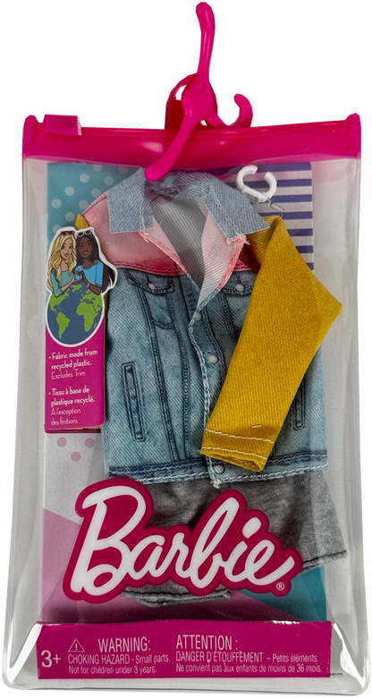 Barbie Fashions Pack: Ken Doll Clothes, Denim Jacket, Shorts, Watch, 3 & Up