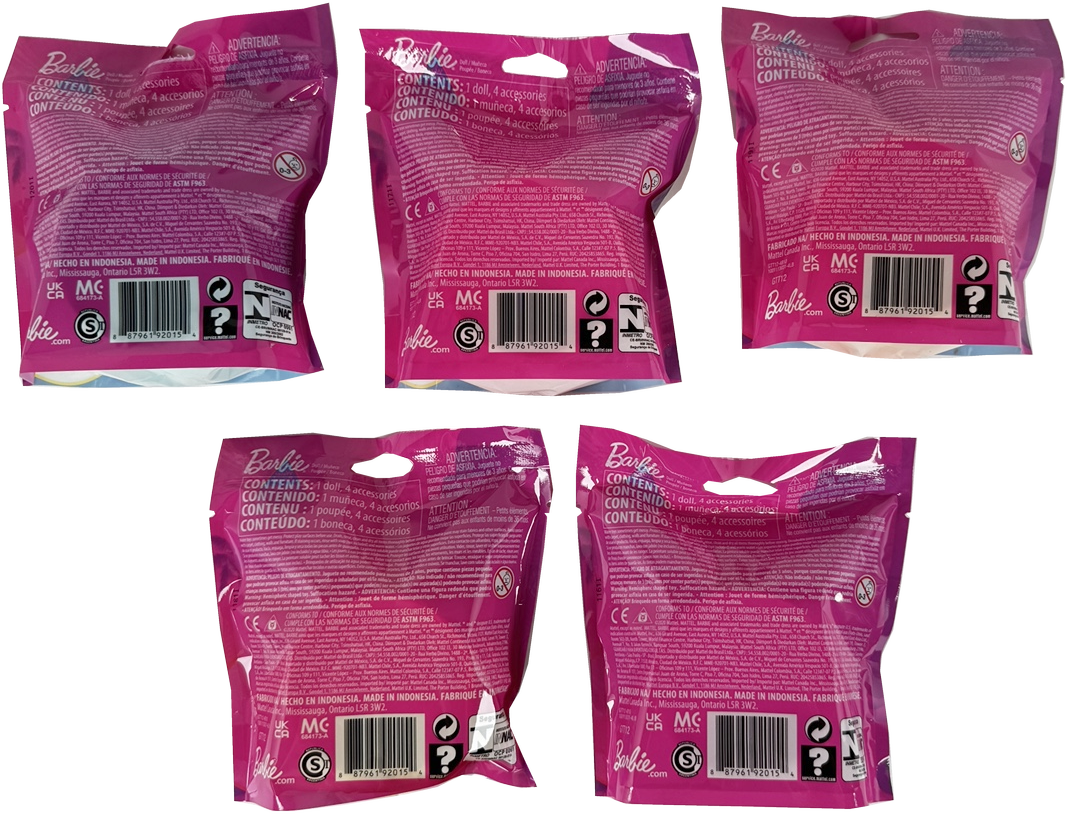 Barbie Color Reveal Baby Dolls – Sand & Sun Series (GTT12) - Complete Set of 5
