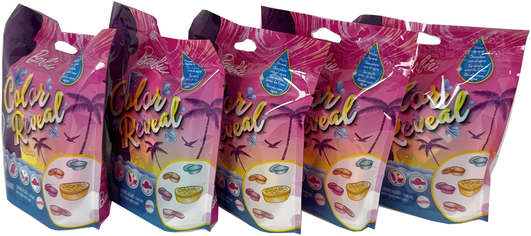 Barbie Color Reveal Baby Dolls – Sand & Sun Series (GTT12) - Complete Set of 5
