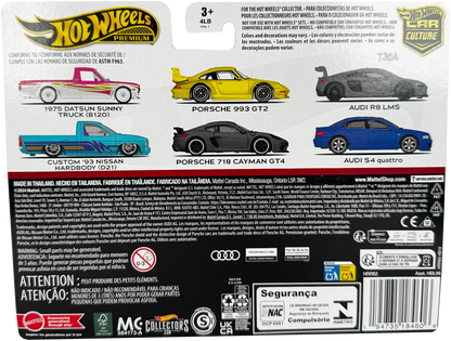 Hot Wheels HRR82 Premium 2 Pack Porsche 993 GT2/ Porsche 718 Cayman GT4 Vehicle Toy Minicar 3 Years Old and Up Multi