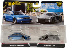 Hot Wheels JDY82 Premium 2 Pack Audi S4 Quattro/Audi R8 LMS Vehicle Toy Minicar 3 Years Old and Up Mult