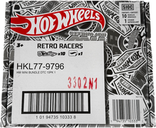 Hot Wheels Retro Racers 10-Pack Die-Cast Vehicles with 1 Sticker, Ages 3+, HKL77-9796