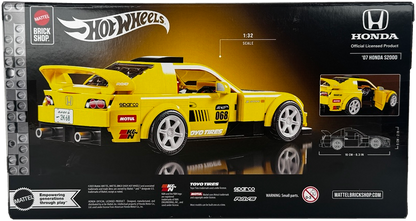 Mattel Brick Shop Hot Wheels ’07 Honda S2000 Building Set, JFR88