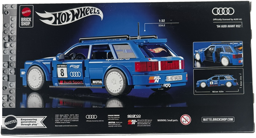Mattel Brick Shop Hot Wheels '94 Audi Avant RS2 Building Kit, JGR28
