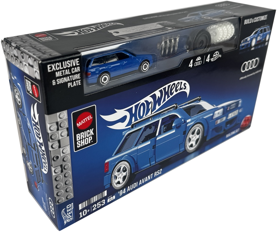 Mattel Brick Shop Hot Wheels '94 Audi Avant RS2 Building Kit, JGR28