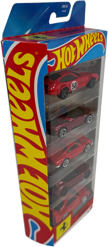 Hot Wheels 5-Pack of Ferrari 1:64 Scale Cars, JLN12