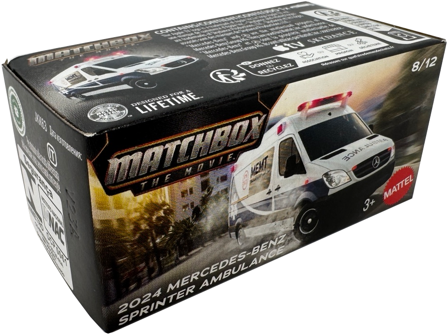 Matchbox The Movie 2024 Mercedes-Benz Sprinter Ambulance 8/12 Power Grab