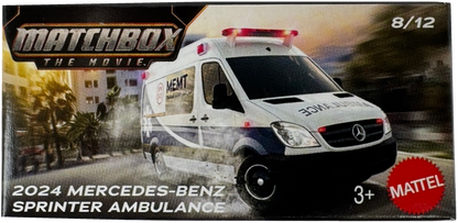 Matchbox The Movie 2024 Mercedes-Benz Sprinter Ambulance 8/12 Power Grab