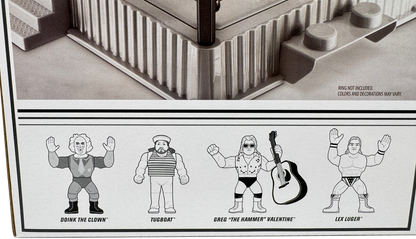 WWE Retro Action Figure 4-Pack Bundle: Lex Luger, Greg "The Hammer" Valentine, Doink the Clown, and Tugboat, HMC57