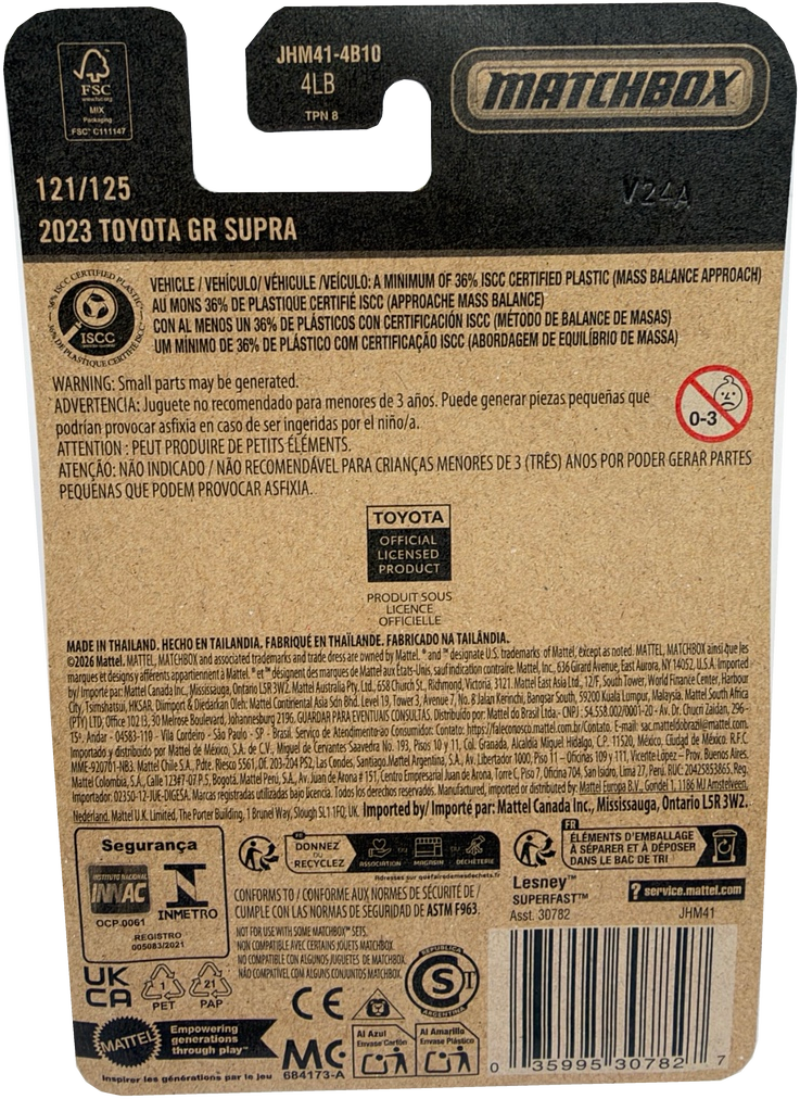 2026 Matchbox 2023 Toyota GR Supra [Gray], 121/2125, JHM41