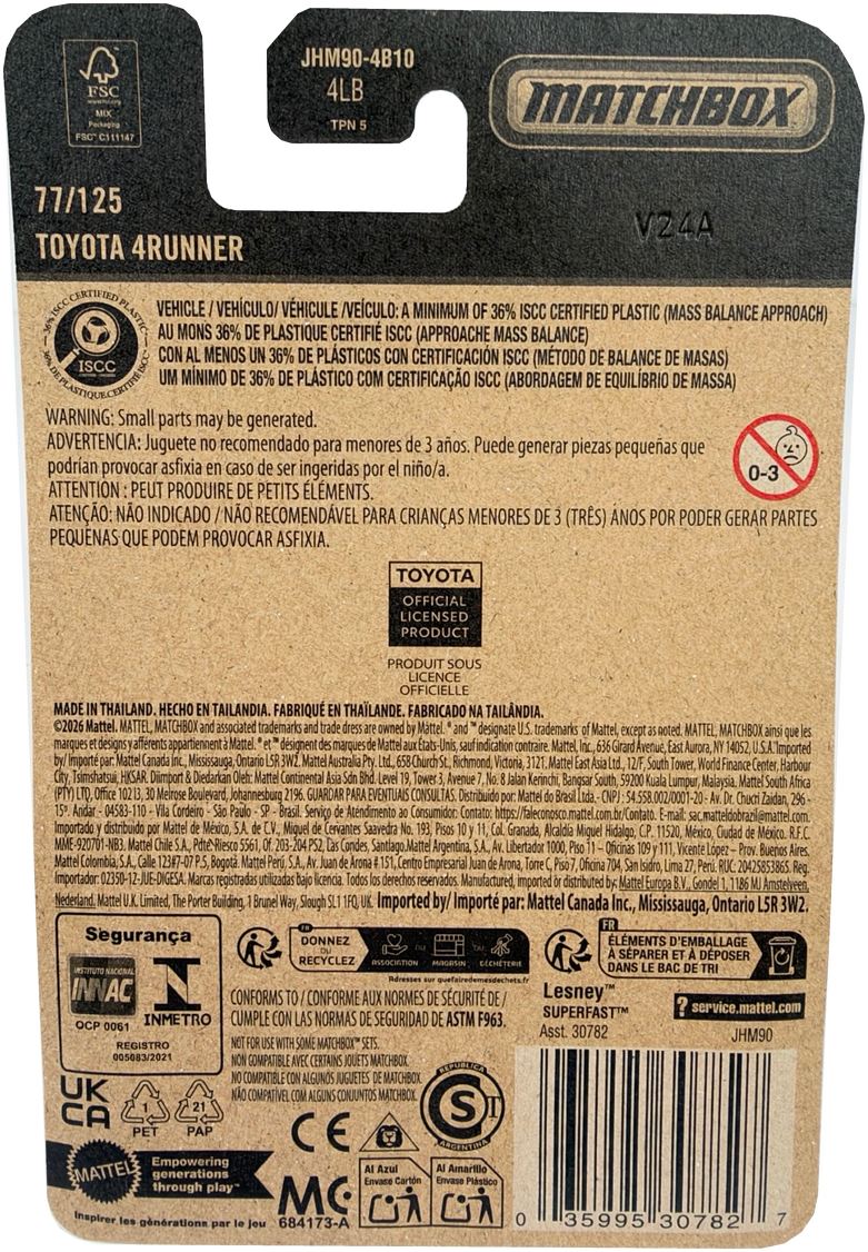 2026 Matchbox Toyota 4Runner [Green], 77/126, JHM90