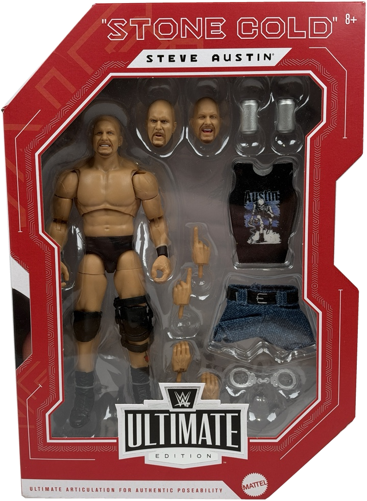 WWE Ultimate Edition Monday Night War "Stone Cold" Steve Austin Figure, JCK29