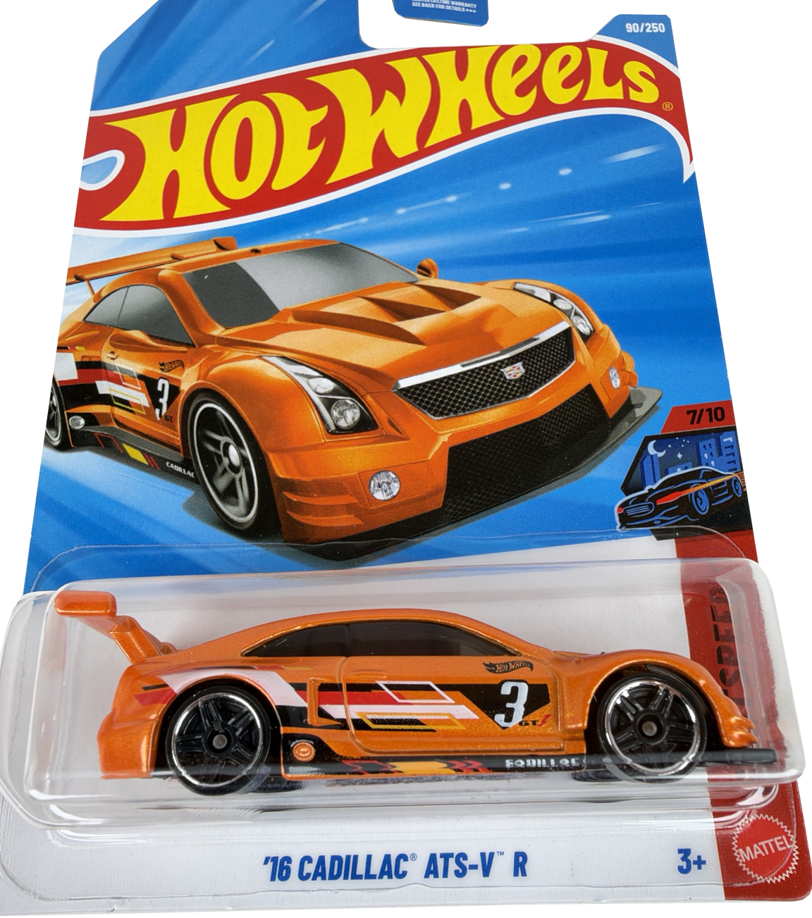 Hot Wheels '16 Cadillac ATS-V R [Orange], Nightspeed 7/10, 90/250
