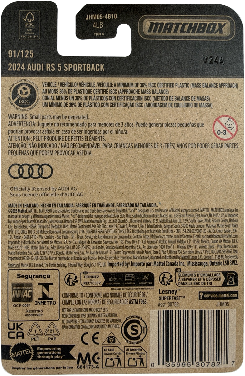 2026 Matchbox 2024 Audi RS 5 Sportback [Green], 91/125, JHM05