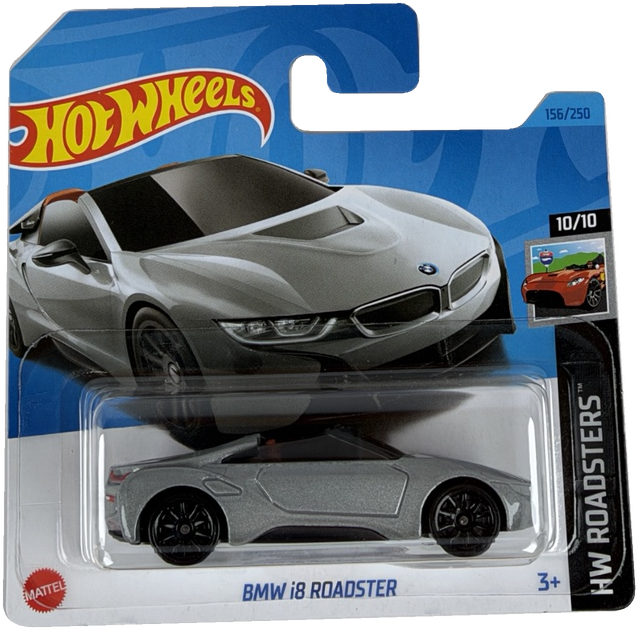 Hot Wheels BMW i8 Roadster, HW Roadsters 10/10, 156/250, HKH44 - Short Card