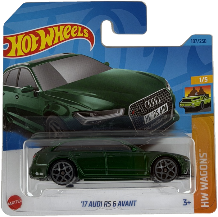 Hot Wheels '17 Audi RS 6 Avant, HW Wagons 1/5, 187/250, HKH69 - Short Card