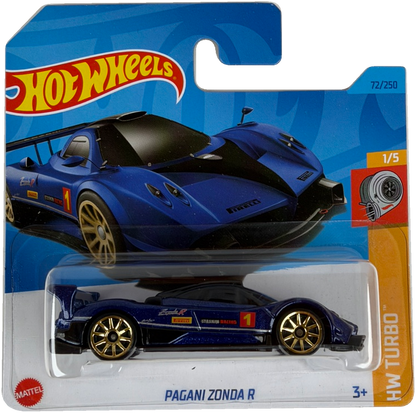 Hot Wheels Pagani Zonda R [Blue], HW Turbo 1/5, 72/250, HKK83 - Short Card