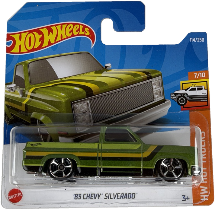 Hot Wheels '83 Chevy Silverado [Green], HW Hot Trucks 7/10, 114/250, HCV33 - Short Card