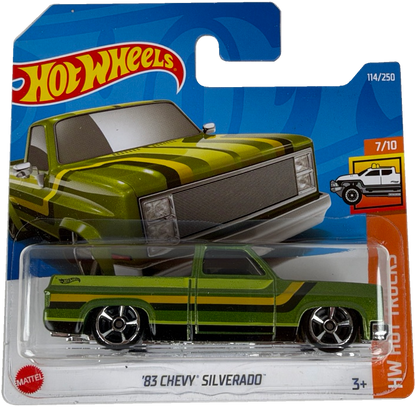 Hot Wheels '83 Chevy Silverado [Green], HW Hot Trucks 7/10, 114/250, HCV33 - Short Card