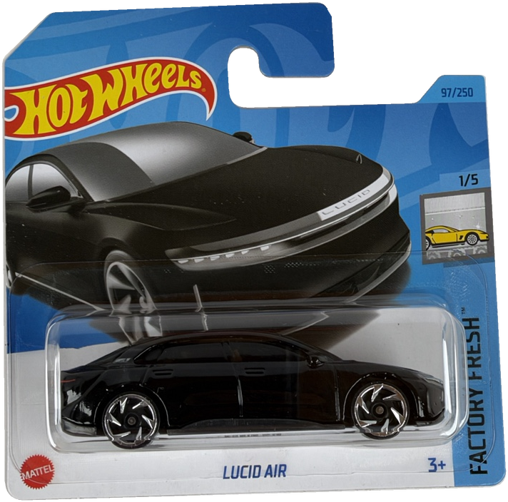 Hot Wheels Lucid Air [Black], Factory Fresh 1/5, 97/250, HKK76 - Short Card