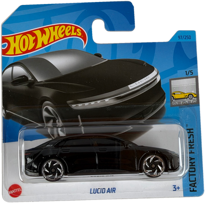 Hot Wheels Lucid Air [Black], Factory Fresh 1/5, 97/250, HKK76 - Short Card