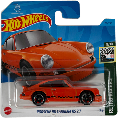 Hot Wheels Porsche 911 Carrera RS 2.7 [Red], Retro Racers 8/10, 125/250, HKJ82 - Short Card